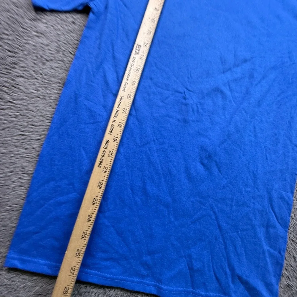 Trader Joe's Crew Employee Work Shirt NWOT Crew Neck Short Sleeve Uni S Blue